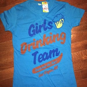NWT, graphic T-shirt, Girls Drinking Team